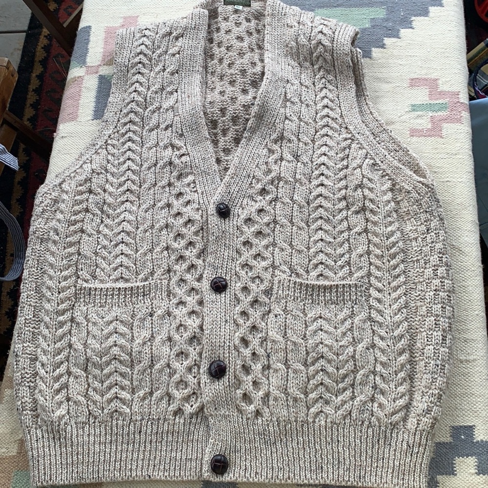 Carraigdonn Irish Wool Sleeve Cardigan XL